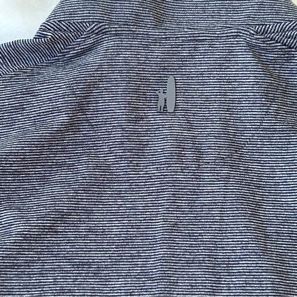 Johnnie-O Vaughn Men's 1/4 Zip Pullover Small Black Stripe Gray Golf Performance - Picture 8 of 8